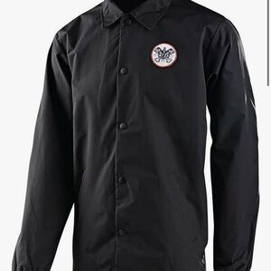 Black Windbreaker Jacket with Water-Resistant Material